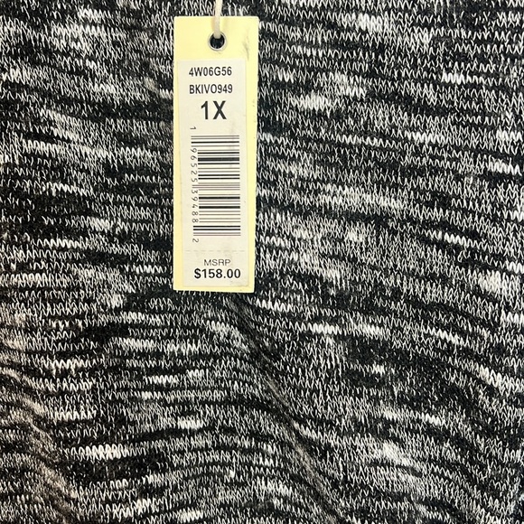 Women’s Max Studio Sweater Dress with Side Tie Black/White Size 1X New with Tags - Picture 6 of 7
